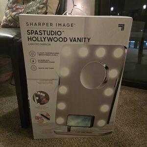 Silver Vanity Mirror with Lights